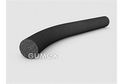 Mikroporézní profil kruhový, 3,5mm, 4-proud, hustota 500kg/m3, EPDM, -30°C/+80°C, černý